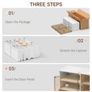 HOMCOM 20-Pair Portable Shoe Cabinet, Folding Shoe Storage Organizer for Hallway