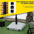 Outsunny Water or Sand Filled Outdoor Market Umbrella Base Stand with Wheels