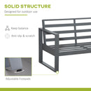 Outsunny 4 Piece Aluminium Outdoor Furniture Set w/ Table & Olefin Cushion Cover