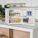 HOMCOM 46L Counter Top Fridge with Chiller Box Mini Fridge for Bedrooms Cream
