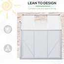 Outsunny Walk-In Garden Greenhouse Aluminum Frame Polycarbonate 6 x 4ft