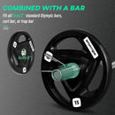 SPORTNOW Olympic Weight Plates for 2'' Barbell Bar with Tri Grips, 2 x 15kg