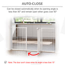 PawHut Adjustable Safety Gate w/ 3 Extensions and Four Adjustable Screws, White