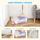 PawHut Hamster Cage Gerbil Rodent House Small Animal Habitat Exercise Wheels