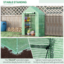 Outsunny Walk-in Greenhouse with Shelves, Outdoor Green House, 143x73x195cm