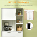HOMCOM Freestanding Kitchen Storage Unit Cupboard Cabinets Drawers  Shelf