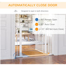 Pressure Fit Safety Gate for Doors, Dog Gate w/ Auto Close, 75-103 cm - White