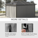 Outsunny 3 x 3(m) Universal Gazebo Replacement Sidewall Set w/ 4 Panels, Grey