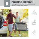 Outsunny 2Pcs Outdoor Patio Folding Chairs, Portable Garden Loungers Grey