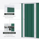 Outsunny Outdoor Storage Shed Steel Garden Shed with Lockable Door Green