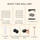 PawHut DIY Pet Playpen Cage 22 Piece w/Door Bunny Chinchilla Hedgehog Guinea Pig