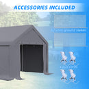 Outsunny 4 x 8 m Patio Garden Party Canopy, BBQ, Wedding, Camping Gazebo Trent