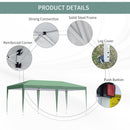 Outsunny 6 x 3M Pop Up Gazebo Patio Party Event Heavy Duty Canopy Green