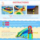 Outsunny 5 in 1 Kids Bouncy Castle with Slide Pool Inflatable House W/ Inflator