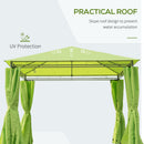 Outsunny 3x3m Garden Metal Gazebo Marquee Patio Party Tent Canopy Shelter
