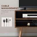 HOMCOM TV Unit Cabinet for TVs up to 55Inches with Cupboard Shelves, Brown