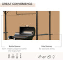 Outsunny Gazebo Marquee Canopy Awning Shelter Garden Patio BBQ Tent Grill Black