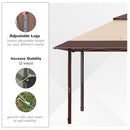 Outsunny 4 x 4m Outdoor Pop-Up Canopy Tent Gazebo Adjustable Legs Bag Coffee