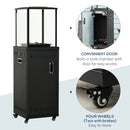 Outsunny 9kW Patio Gas Heater Propane Heater w/ Regulator Hose and Cover, Black