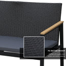 Outsunny 4-Piece Cushioned Outdoor Rattan Wicker Chair and Loveseat Furniture