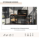 Outsunny 2.2 x 1.5 m BBQ Gazebo Tent Sun Shade with Canopy and 10 Hooks, Beige