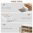 HOMCOM Plastic Shoe Storage Cabinet Cube Shoe Storage Organizer for Bedroom