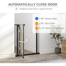 PawHut Pressure Fit Pet Safety Gate Stair Gate w/ Double-Locking, 74-80/84-90cm