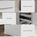 HOMCOM Bedroom Chest of Drawers, High Gloss 4 Drawers Dresser, Drawer Unit
