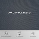Outsunny Outdoor Privacy Curtain 4-Panel Sidewalls for 3 x 3 (M) Gazebos Grey