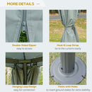 Outsunny 3(m) Outdoor Gazebo Canopy Party Tent Aluminum Frame with Sidewalls