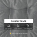 Outsunny 42 x 42cm Replacement Garden Seat Cushion Pad with Ties, Grey