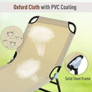 Outsunny Folding Lounge Chair Outdoor Chaise Lounge for Bench Patio Beige