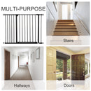 PawHut Pressure Fitted Pet Dog Safety Gate Metal Fence 76 cm Tall, Black