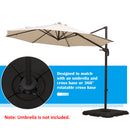 Outsunny Set of 4 Parasol Base Stand Weights for Cantilever Umbrella Up to 120kg