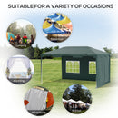 Outsunny 3 x 4 m Garden Gazebo Outdoor Canopy Marquee Party Tent Green