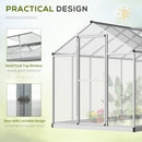 Outsunny 10x6ft Aluminium Greenhouse with/ Door Window Galvanized Base PC Panel