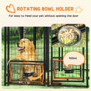 PawHut Outdoor Dog Kennel w/ Weather-Resistant Cover, 244 x 122 x 183cm - Green