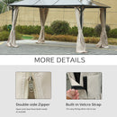 Outsunny 3 x 3(m) Universal Gazebo Replacement Sidewall Set w/ 4 Panels, Beige