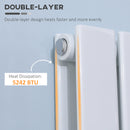 HOMCOM 46 x 160cm Double Panel Vertical Radiator, Water-filled Heater, White