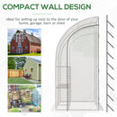Outsunny Walk-In Lean to Wall Greenhouse w/Window&Door 200Lx 100W x 215Hcm White