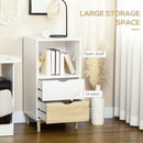 HOMCOM Modern Storage Cabinet with Drawers and Open Shelf, Bookshelf