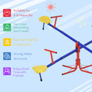 Outsunny Kids Metal Seesaw Teeter Totter Children's Playground Equipment 4 Seats