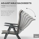 Outsunny Set of 2 Outdoor Rattan Folding Chair Set w/ Adjustable Backrest Brown
