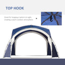 Outsunny Outdoor Gazebo Event Dome Shelter Party Tent for Garden Blue and Grey