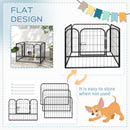 Pawhut Pet Playpen Dog Kennel w/Door Latches Metal In/Outdoor Use 82Lx82Wx60Hcm