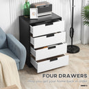 HOMCOM Chest of Drawers, 4 Drawer Storage Cabinet Unit Bedroom Living Room