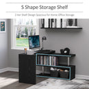 HOMCOM Modern Corner 360° Rotating L-Shaped Computer Desk Writing Table