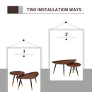 HOMCOM Coffee Table Set of 2 Nesting End Side Tables Living Room Home Office