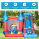 Outsunny 4 in 1 Kids Bouncy Castle Inflatable Slide Climbing Wall w/ Air Blower