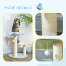 PawHut 54cm Indoor Cat Tree Kitty Play Tower w/ Toy Ball, Sisal Scratching Post